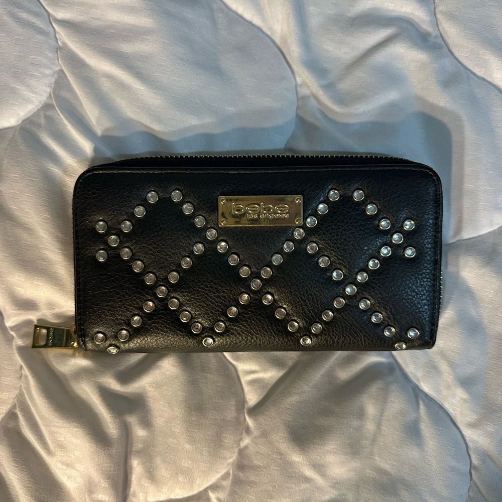 Bebe Black Studded Wallet